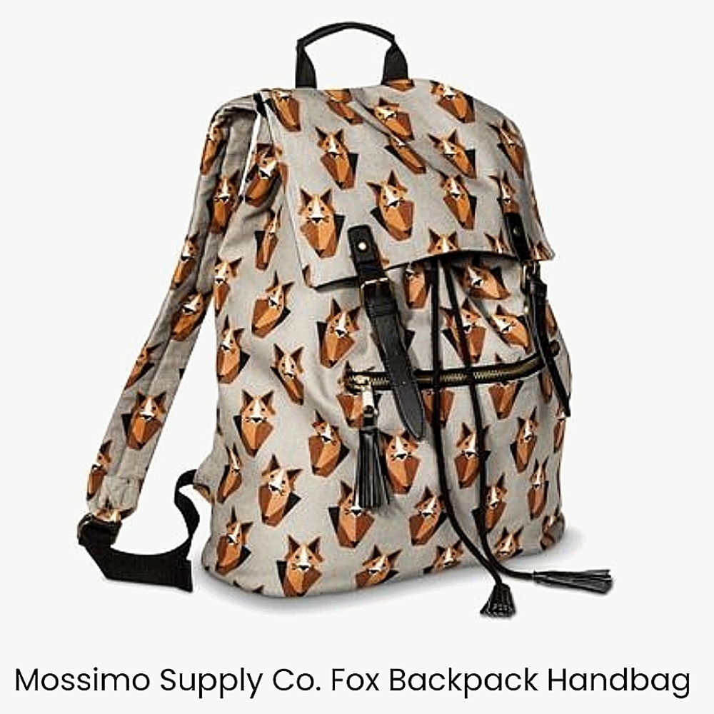 🔥3/$30 Mossimo Supply Co. Fox Print Backpack
